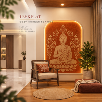 4BHK Flat Cozy Corner Seating