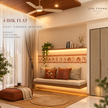 4BHK Flat Cozy Corner Seating