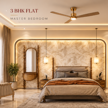 3BHK Flat Master Bedroom