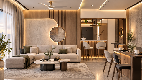 Bungalow living room interior